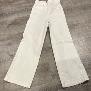 SPANX White Wide-Leg Jeans